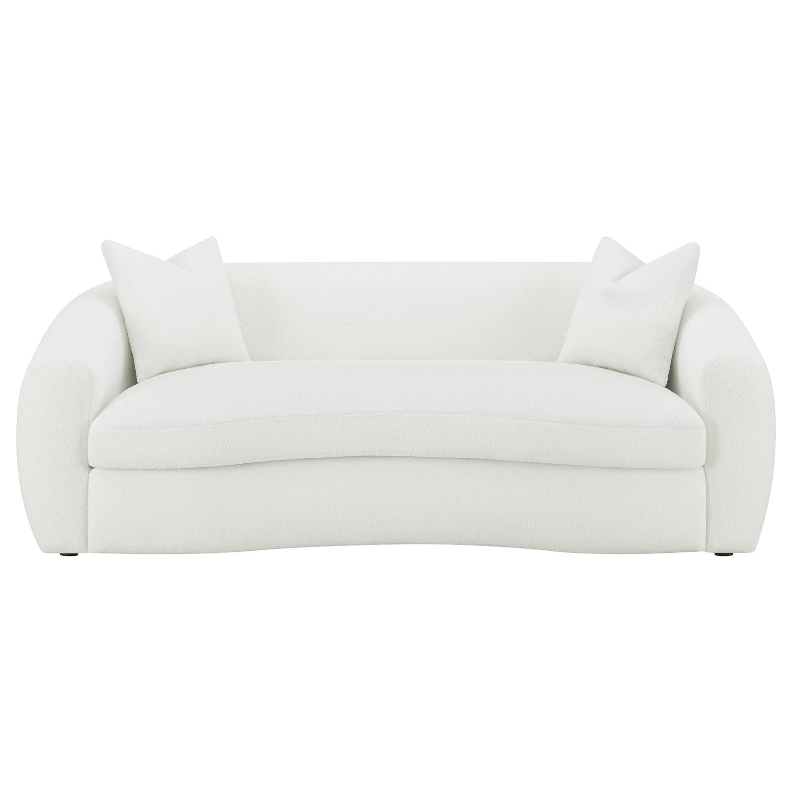 Isabella Upholstered Tight Back Sofa White - 509871 - Bien Home Furniture &amp; Electronics