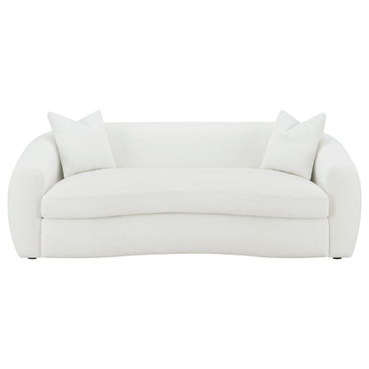 Isabella Upholstered Tight Back Sofa White - 509871 - Bien Home Furniture &amp; Electronics