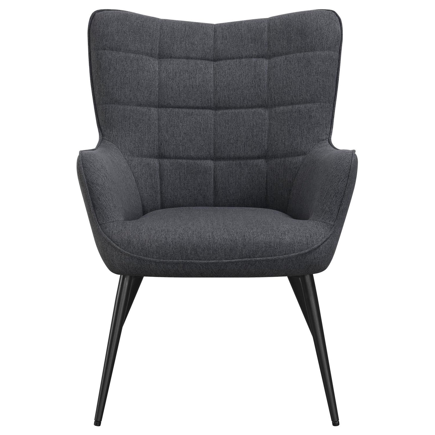 Isla Upholstered Flared Arms Accent Chair with Grid Tufted - 909466 - Bien Home Furniture &amp; Electronics