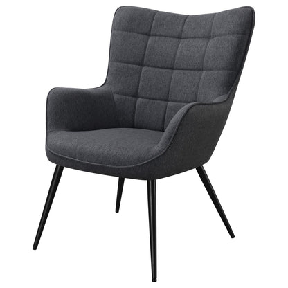 Isla Upholstered Flared Arms Accent Chair with Grid Tufted - 909466 - Bien Home Furniture &amp; Electronics