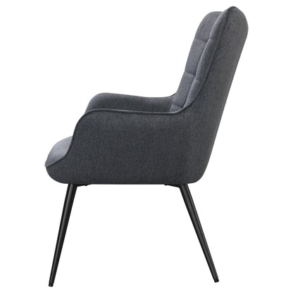 Isla Upholstered Flared Arms Accent Chair with Grid Tufted - 909466 - Bien Home Furniture &amp; Electronics