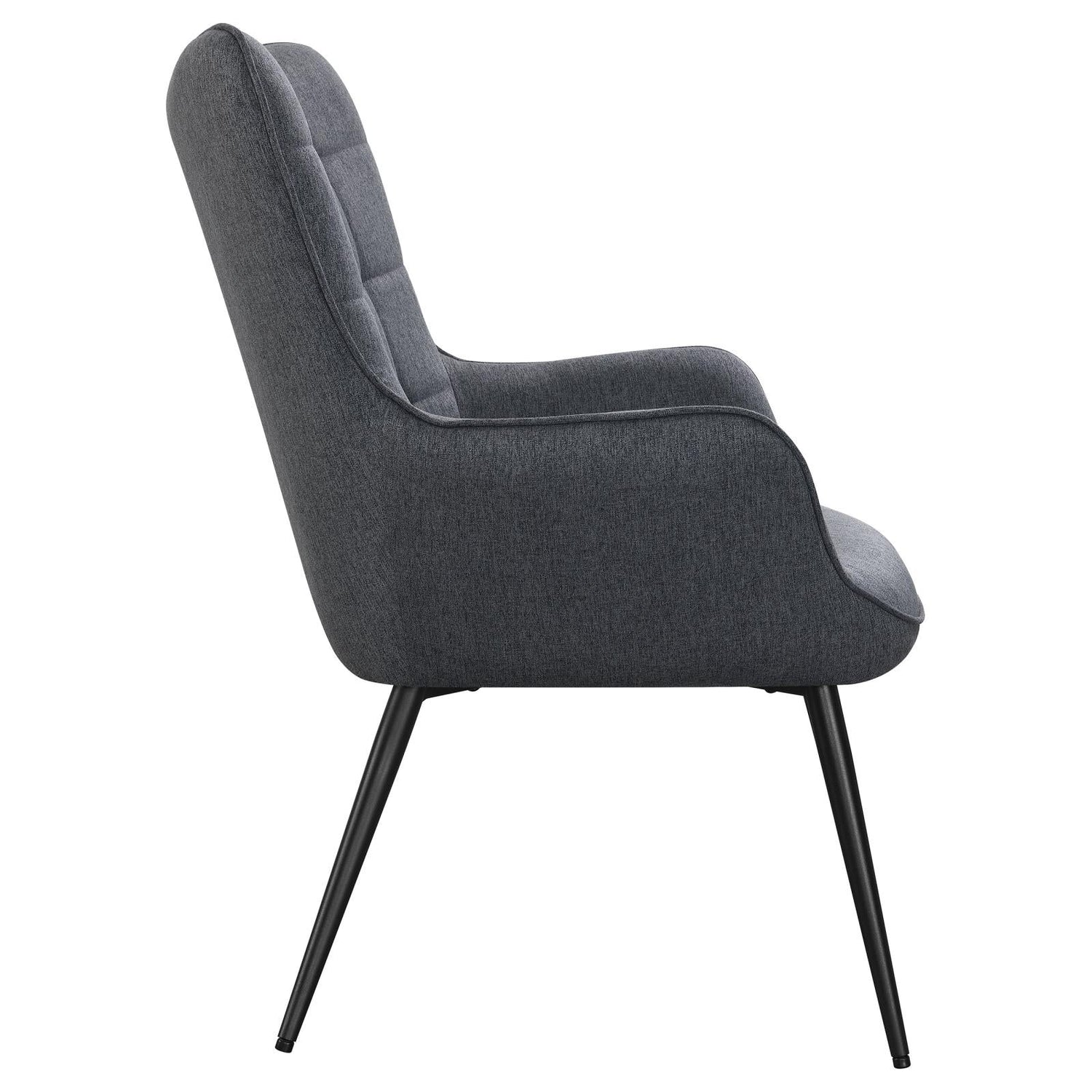 Isla Upholstered Flared Arms Accent Chair with Grid Tufted - 909466 - Bien Home Furniture &amp; Electronics