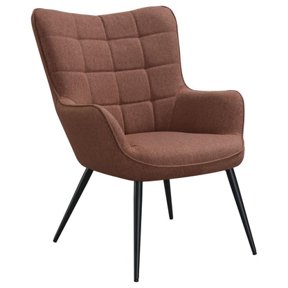 Isla Upholstered Flared Arms Accent Chair with Grid Tufted - 909468 - Bien Home Furniture &amp; Electronics