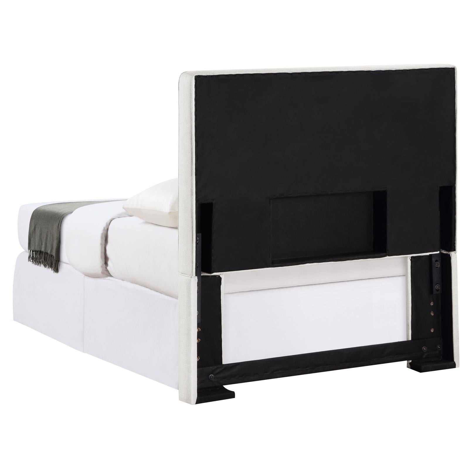 Izzy Rectangular Upholstered Headboard Sand - 315993T - Bien Home Furniture &amp; Electronics