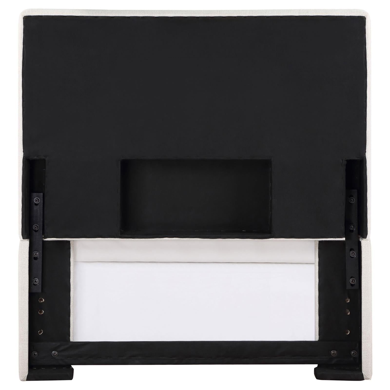 Izzy Rectangular Upholstered Headboard Sand - 315993T - Bien Home Furniture &amp; Electronics