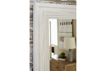 Jacee Antique White Floor Mirror - A8010217 - Bien Home Furniture &amp; Electronics