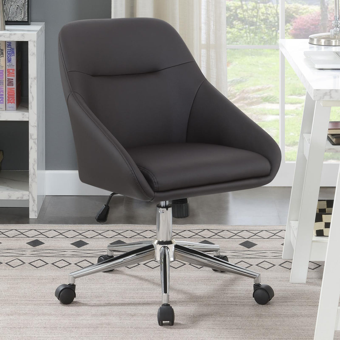 Jackman Upholstered Office Chair with Casters - 801426 - Bien Home Furniture &amp; Electronics