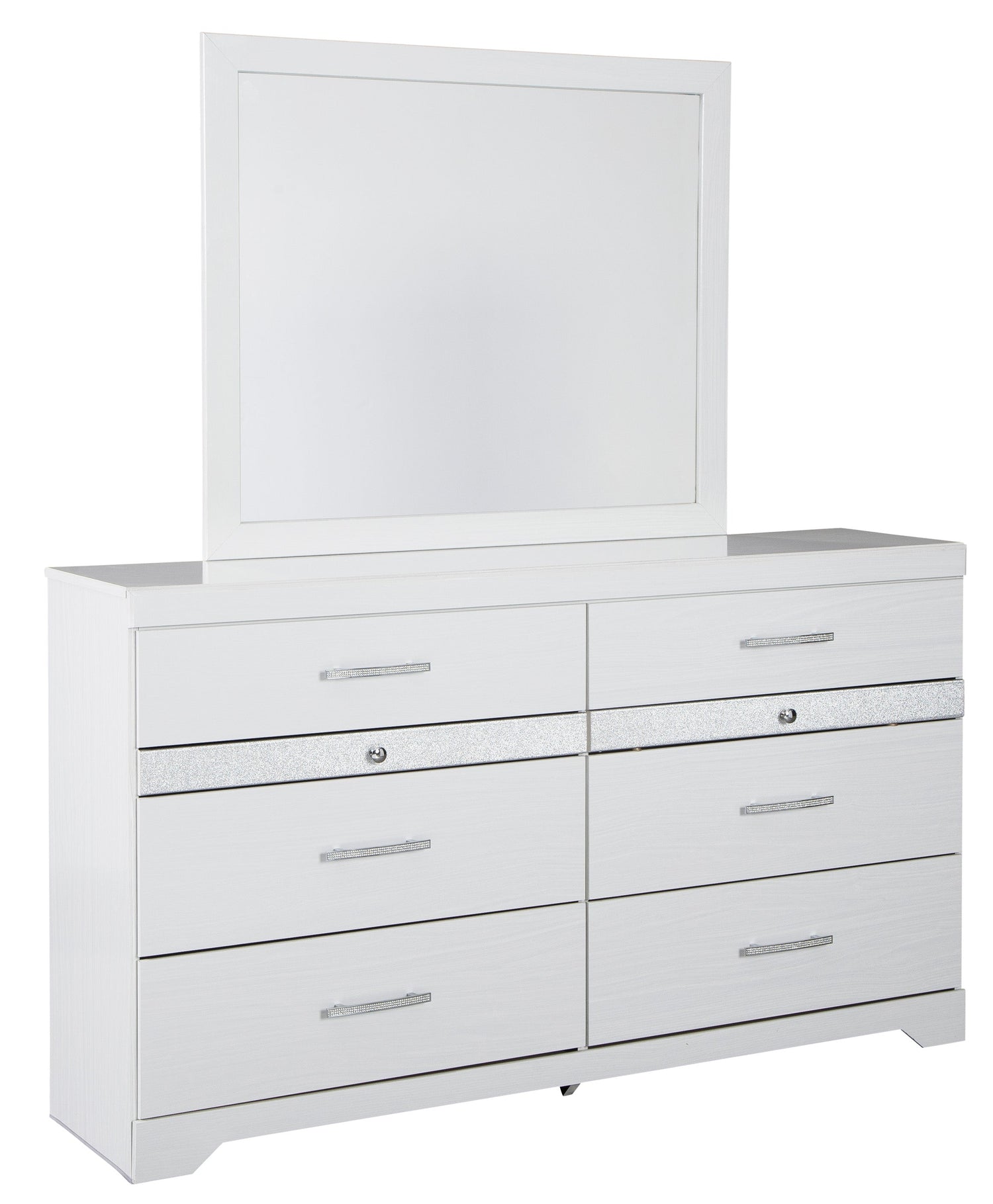 Jallory White Mirror (Mirror Only) - B302-36 - Bien Home Furniture &amp; Electronics