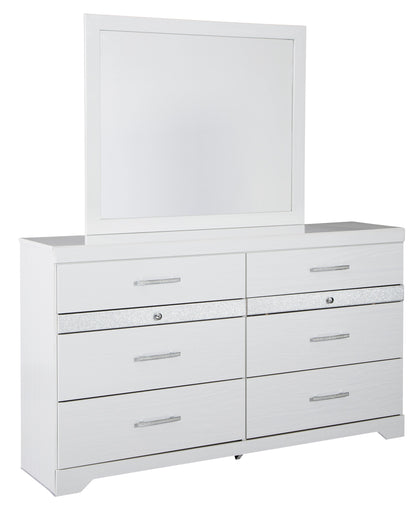 Jallory White Mirror (Mirror Only) - B302-36 - Bien Home Furniture &amp; Electronics