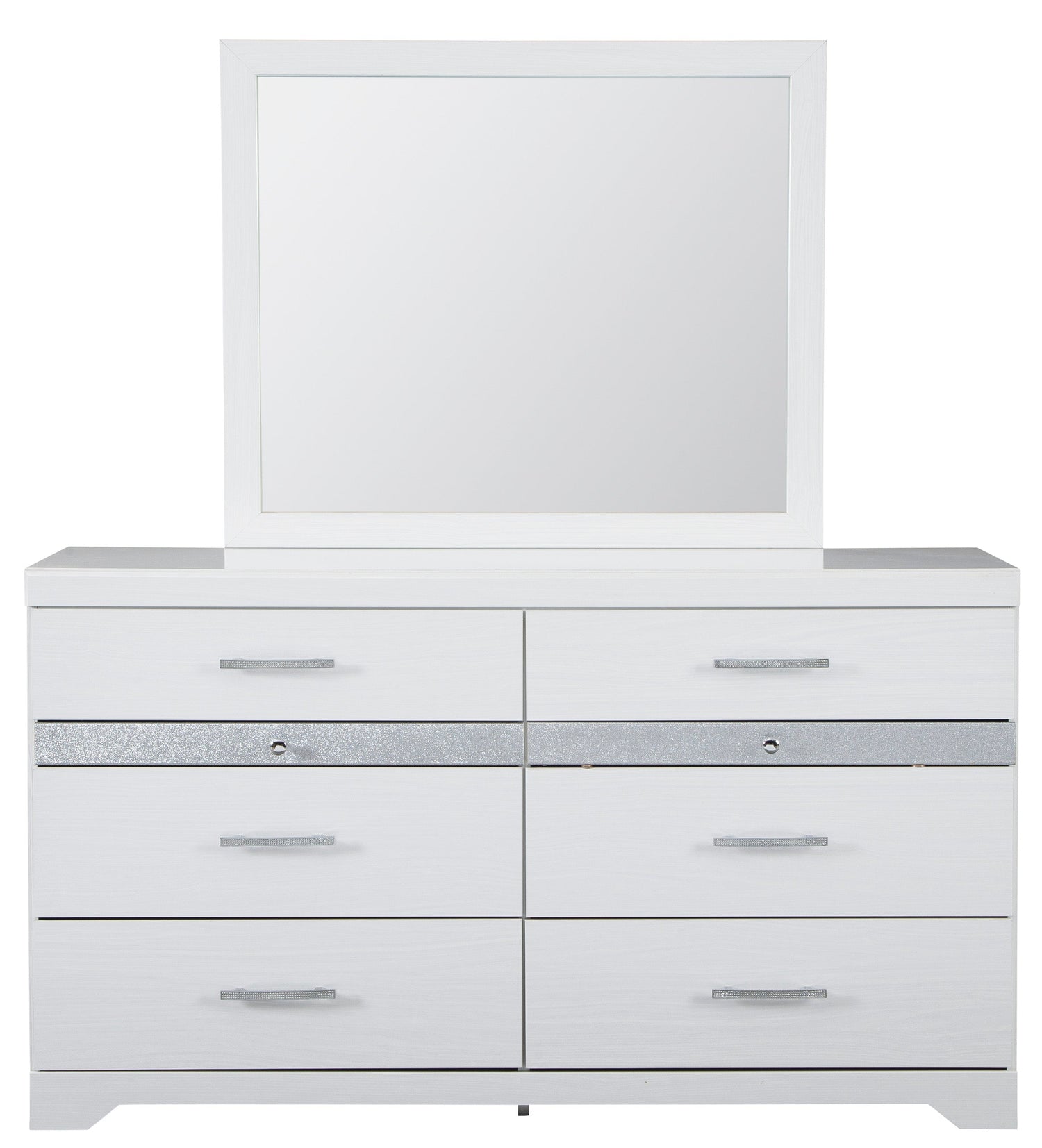 Jallory White Mirror (Mirror Only) - B302-36 - Bien Home Furniture &amp; Electronics
