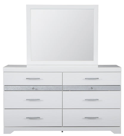 Jallory White Mirror (Mirror Only) - B302-36 - Bien Home Furniture &amp; Electronics