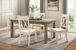 Janina Natural/White Dining Set - SET | 5516-66 | 5516WTS(2) - Bien Home Furniture & Electronics