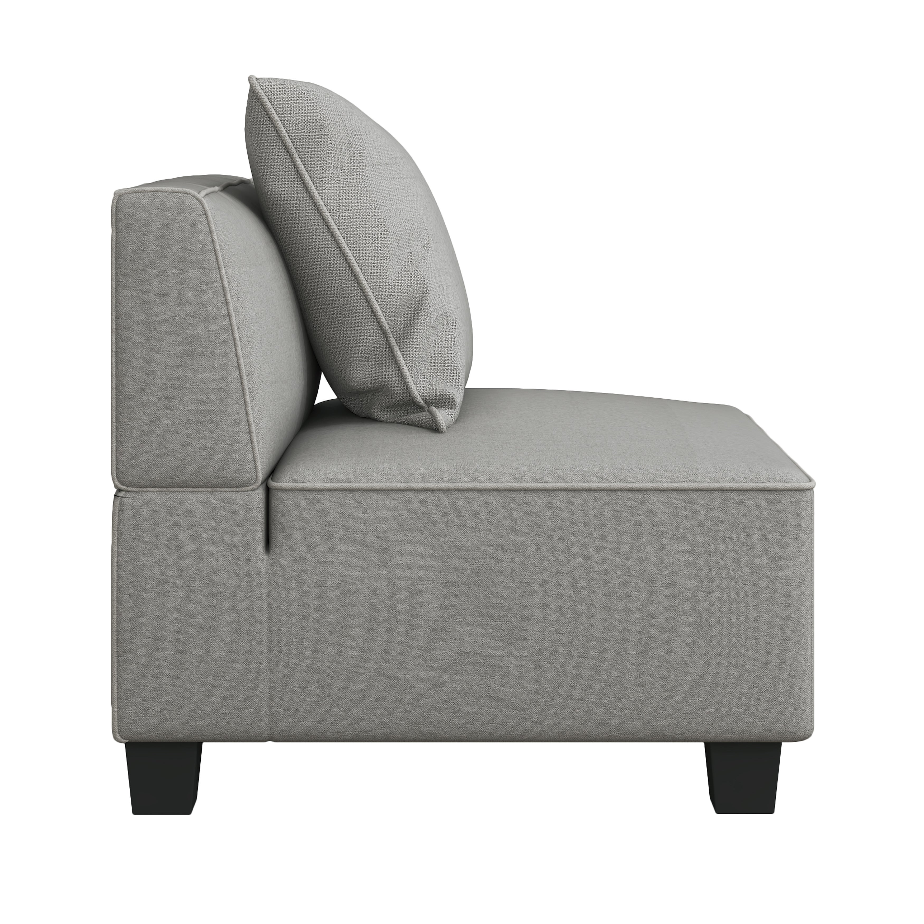 Jayilin Gray 5-Piece Modular Sectional - SET | 9357GY-AC(2) | 9357GY-CR(3) | 9357GY-4 - Bien Home Furniture &amp; Electronics