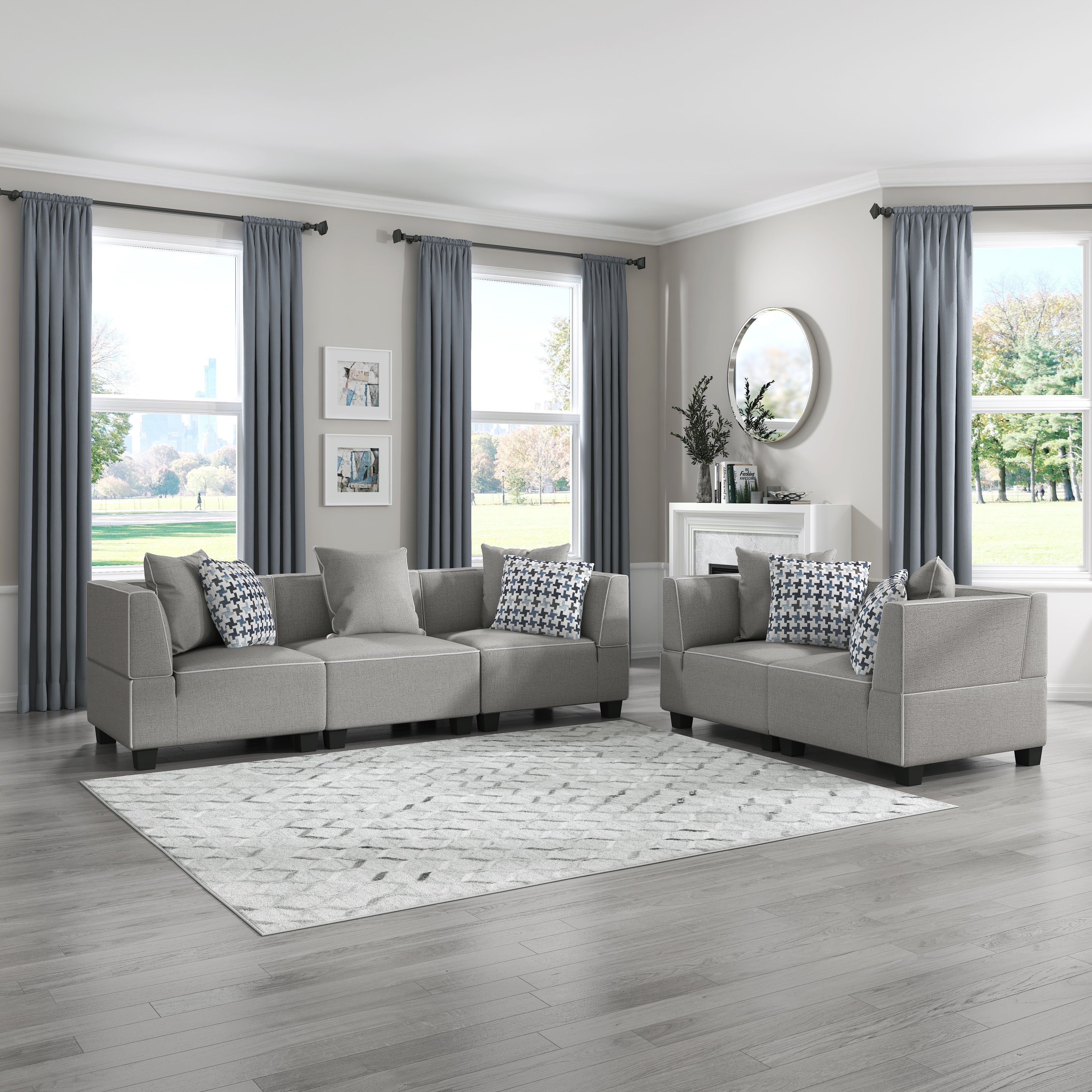 Jayilin Gray Loveseat - 9357GY-2* - Bien Home Furniture &amp; Electronics