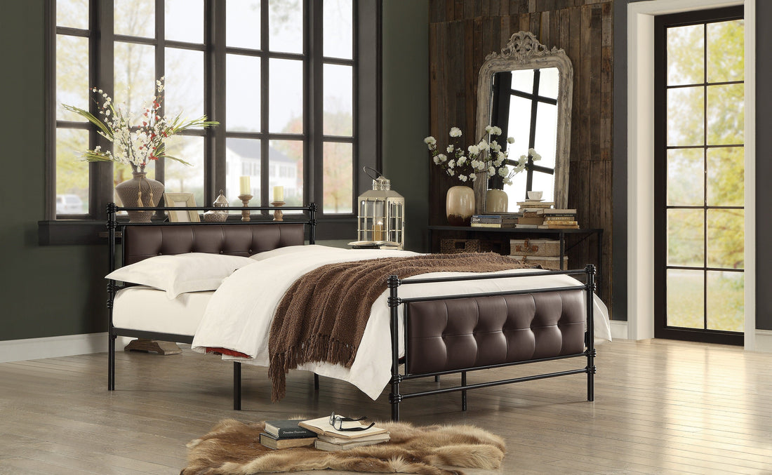 Jayla Brown Full Metal Platform Bed - 2050F-1 - Bien Home Furniture &amp; Electronics
