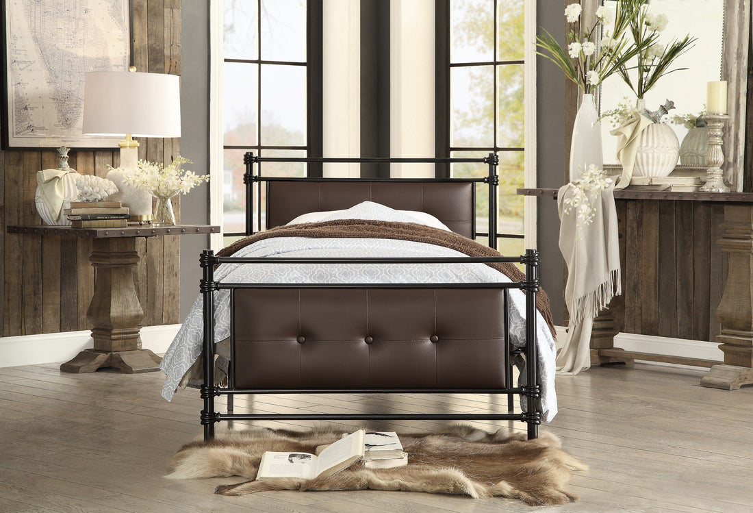Jayla Brown Twin Metal Platform Bed - 2050T-1 - Bien Home Furniture &amp; Electronics