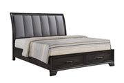 Jaymes Gray Queen Storage Platform Bed - SET | B6580-Q-HB | B6580-Q-FBD | B6580-KQ-RAIL - Bien Home Furniture & Electronics