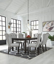 Jeanette Black/Linen Rectangular Dining Set - SET | D702-25 | D702-01(3) - Bien Home Furniture & Electronics