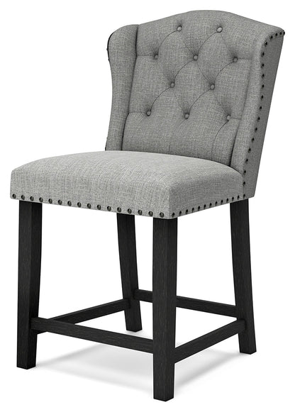 Jeanette Gray Counter Height Barstool, Set of 2 - D702-224 - Bien Home Furniture &amp; Electronics