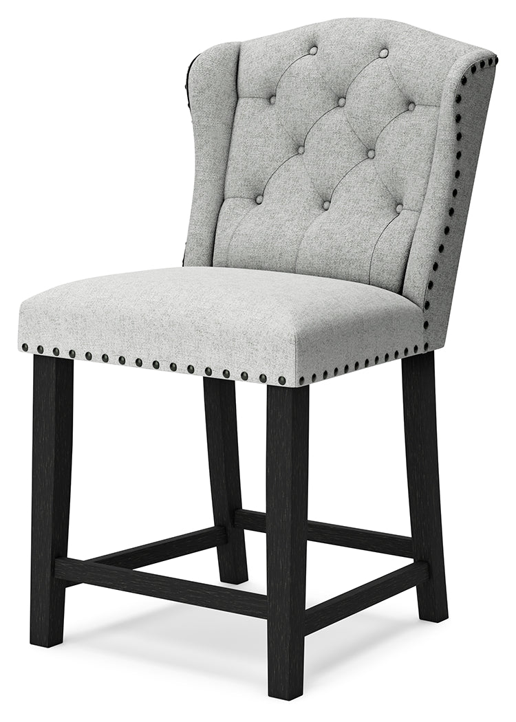 Jeanette Linen Counter Height Barstool, Set of 2 - D702-124 - Bien Home Furniture &amp; Electronics