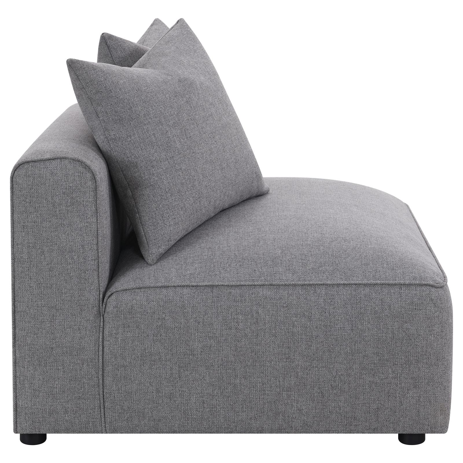 Jennifer Gray Tight Seat Armless Chair - 551594 - Bien Home Furniture &amp; Electronics