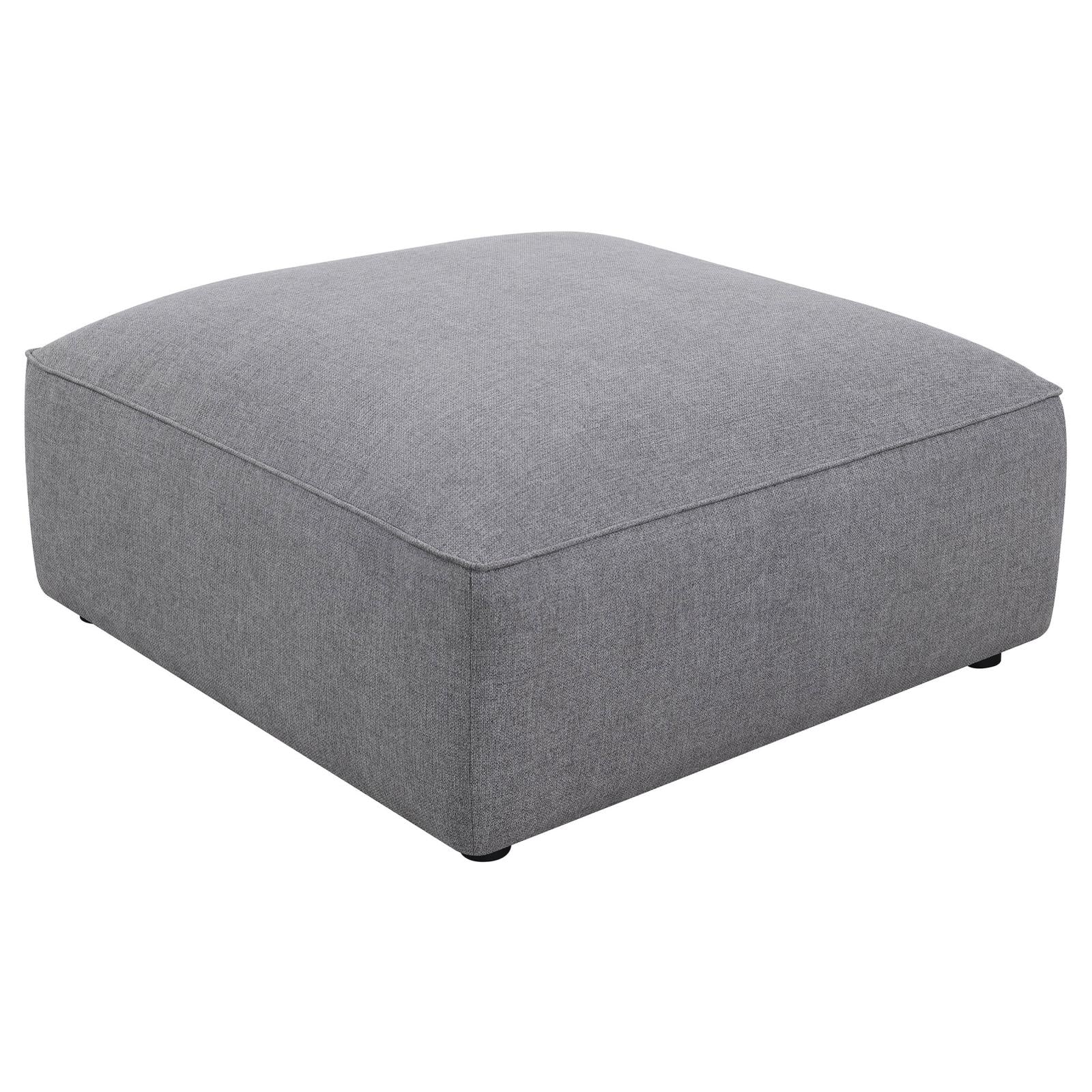 Jennifer Square Upholstered Ottoman Gray - 551596 - Bien Home Furniture &amp; Electronics