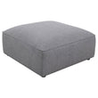 Jennifer Square Upholstered Ottoman Gray - 551596 - Bien Home Furniture & Electronics