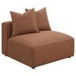 Jennifer Terracotta Upholstered Tight Back Armless Chair - 551591 - Bien Home Furniture & Electronics