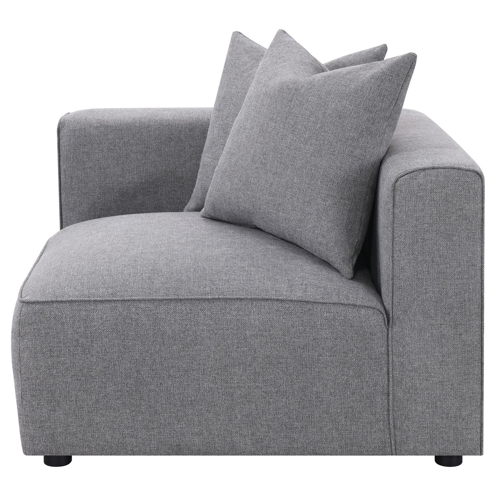 Jennifer Tight Seat Corner Chair Gray - 551595 - Bien Home Furniture &amp; Electronics