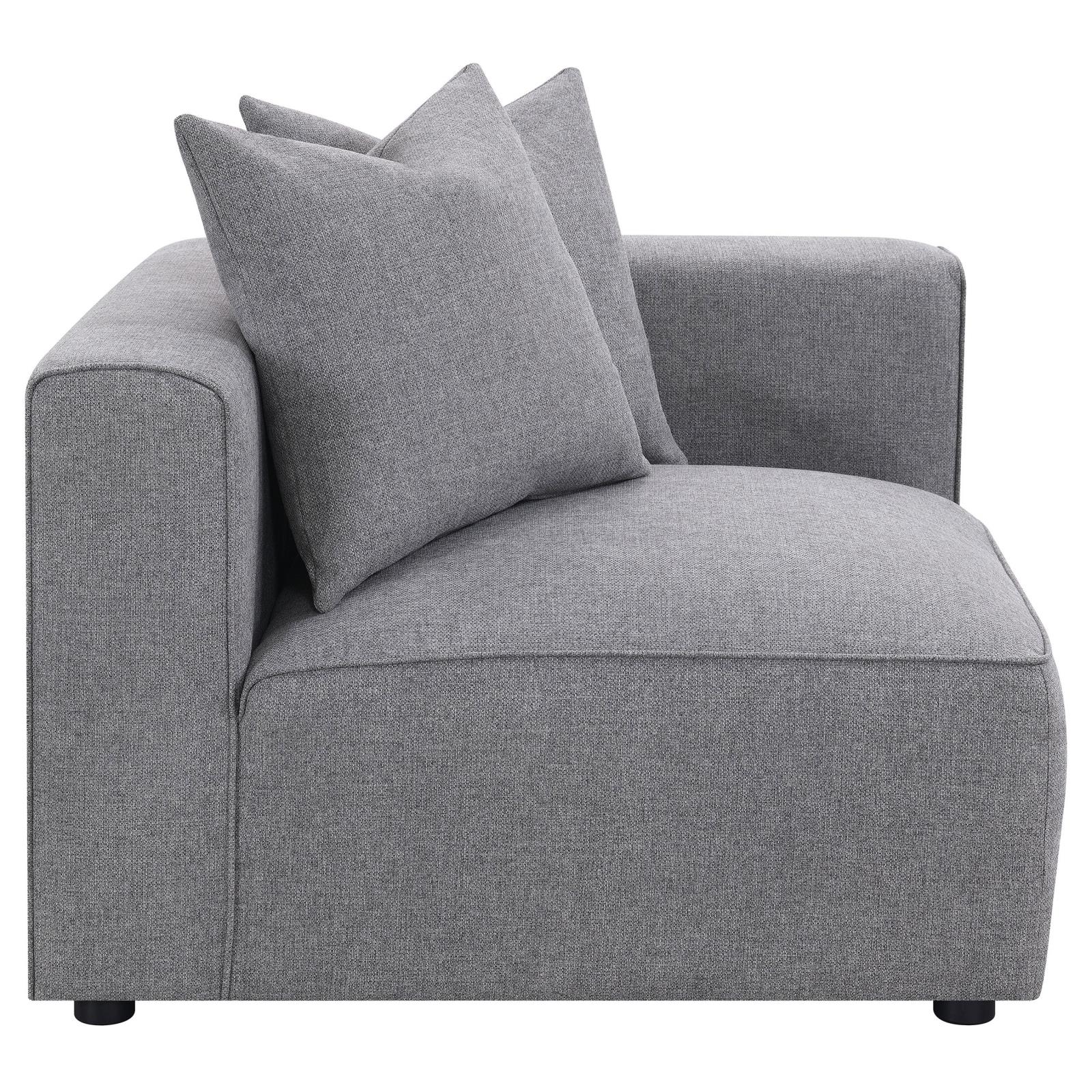 Jennifer Tight Seat Corner Chair Gray - 551595 - Bien Home Furniture &amp; Electronics