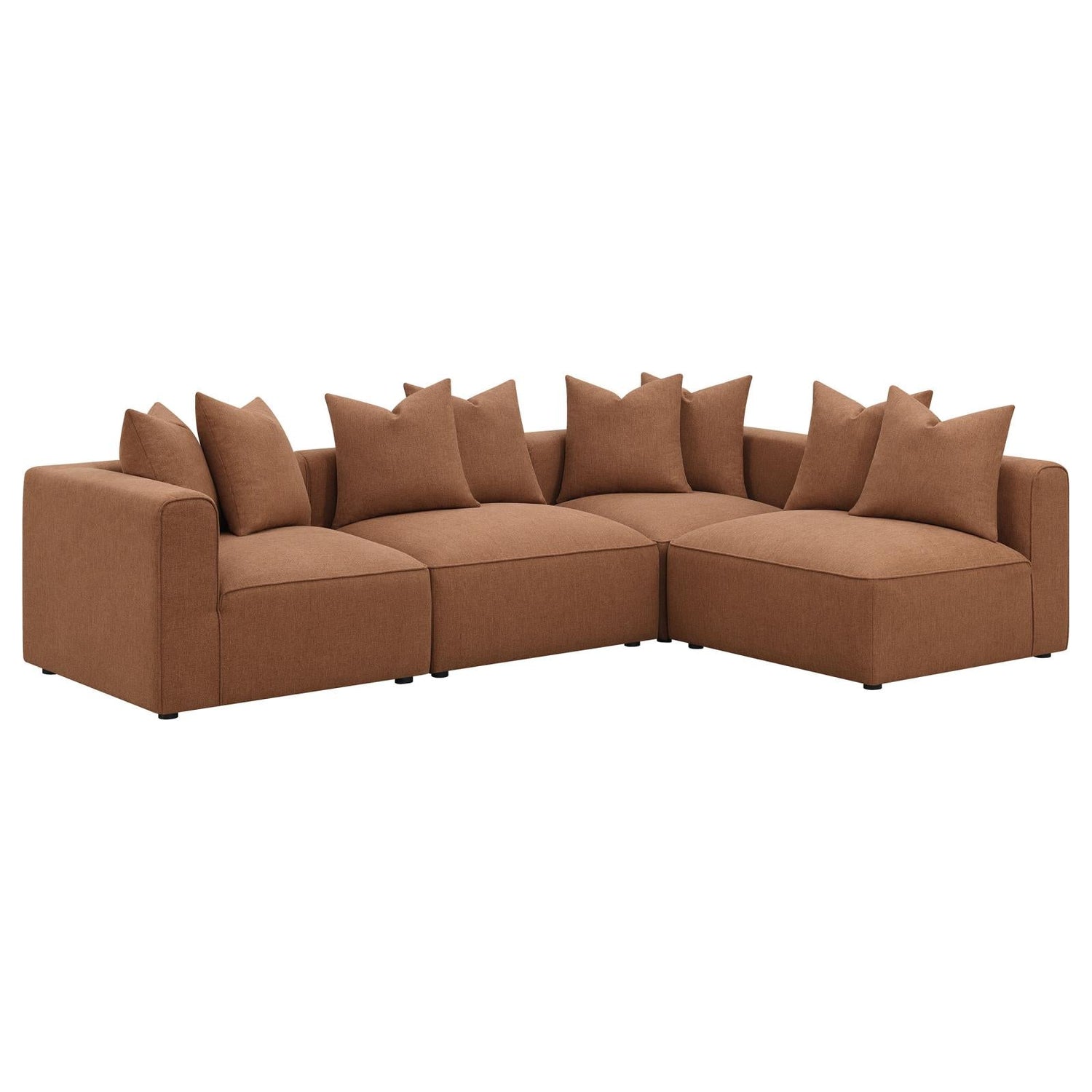 Jennifer Upholstered Corner Terracotta - 551592 - Bien Home Furniture &amp; Electronics