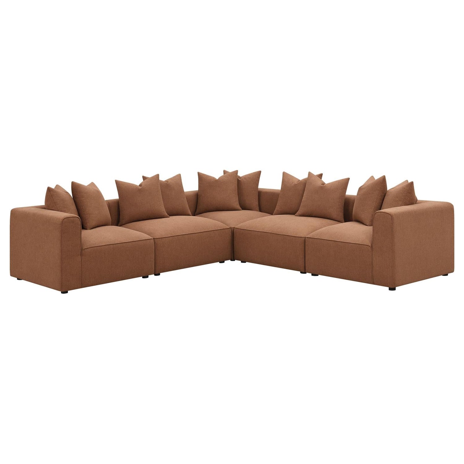 Jennifer Upholstered Corner Terracotta - 551592 - Bien Home Furniture &amp; Electronics