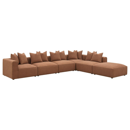 Jennifer Upholstered Corner Terracotta - 551592 - Bien Home Furniture &amp; Electronics