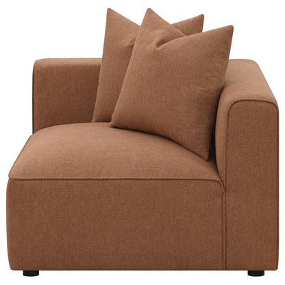 Jennifer Upholstered Corner Terracotta - 551592 - Bien Home Furniture &amp; Electronics