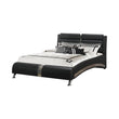 Jeremaine Eastern King Upholstered Bed Black - 300350KE - Bien Home Furniture & Electronics