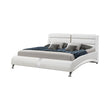 Jeremaine Eastern King Upholstered Bed White - 300345KE - Bien Home Furniture & Electronics