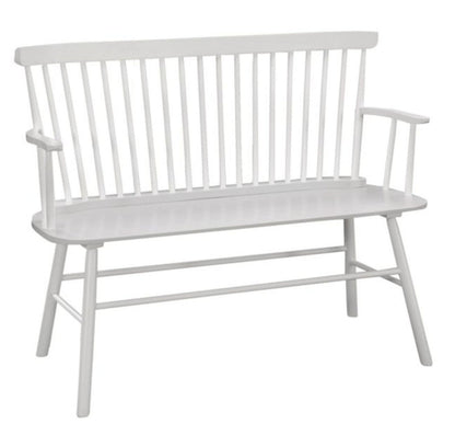 Jerimiah Spindleback White Bench - 4185-BENCH-WH - Bien Home Furniture &amp; Electronics
