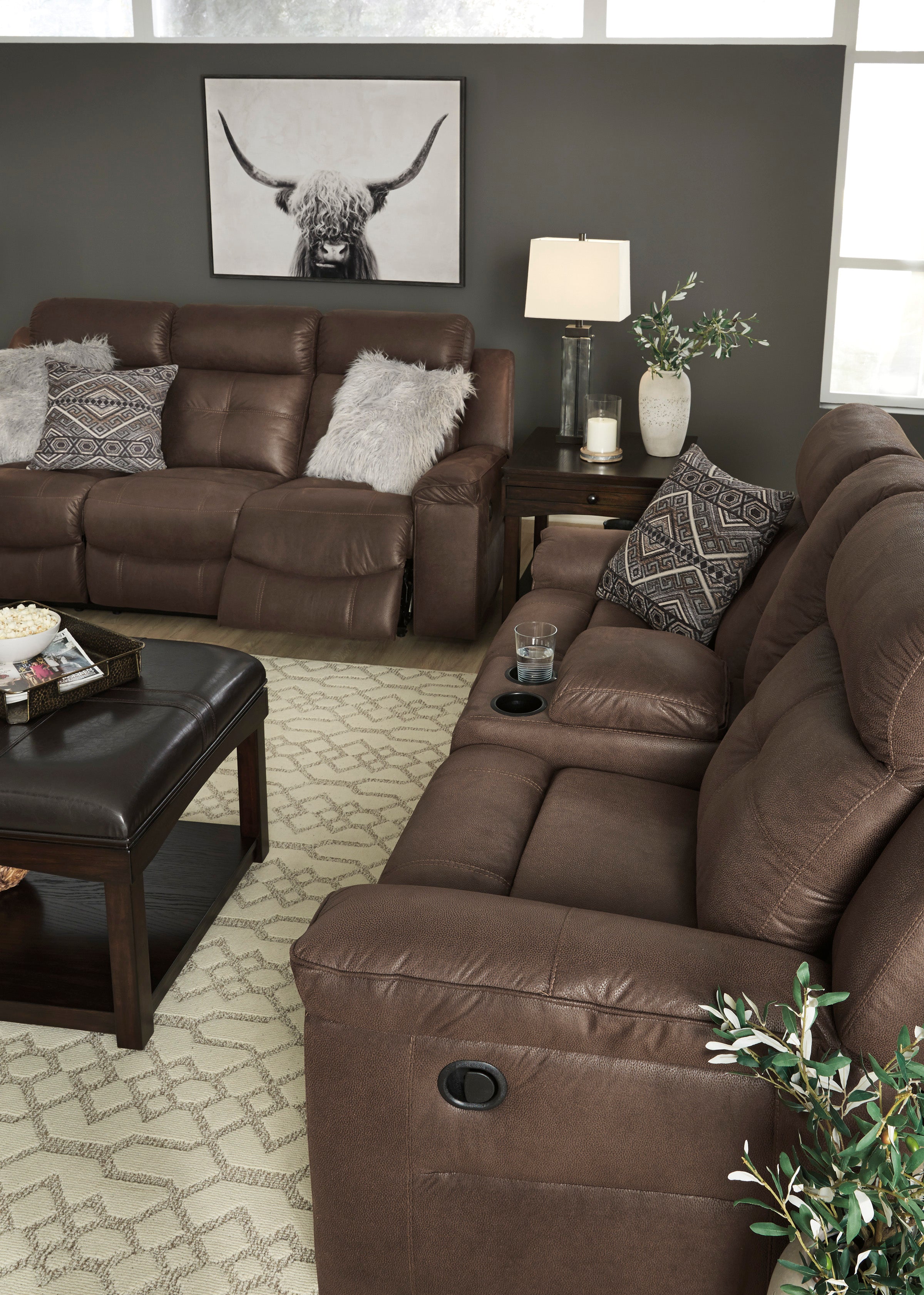 Jesolo Coffee Reclining Living Room Set - SET | 8670488 | 8670494 - Bien Home Furniture &amp; Electronics