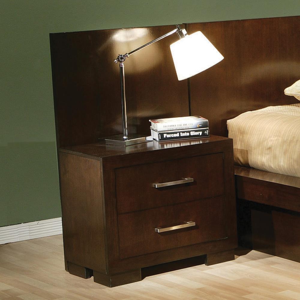Jessica 2-Drawer Nightstand Cappuccino - 200712 - Bien Home Furniture &amp; Electronics