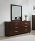 Jessica 6-drawer Dresser with Mirror Cappuccino - 200713M - Bien Home Furniture & Electronics