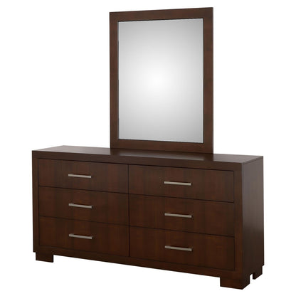 Jessica 6-drawer Dresser with Mirror Cappuccino - 200713M - Bien Home Furniture &amp; Electronics