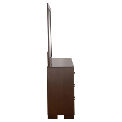 Jessica 6-drawer Dresser with Mirror Cappuccino - 200713M - Bien Home Furniture &amp; Electronics