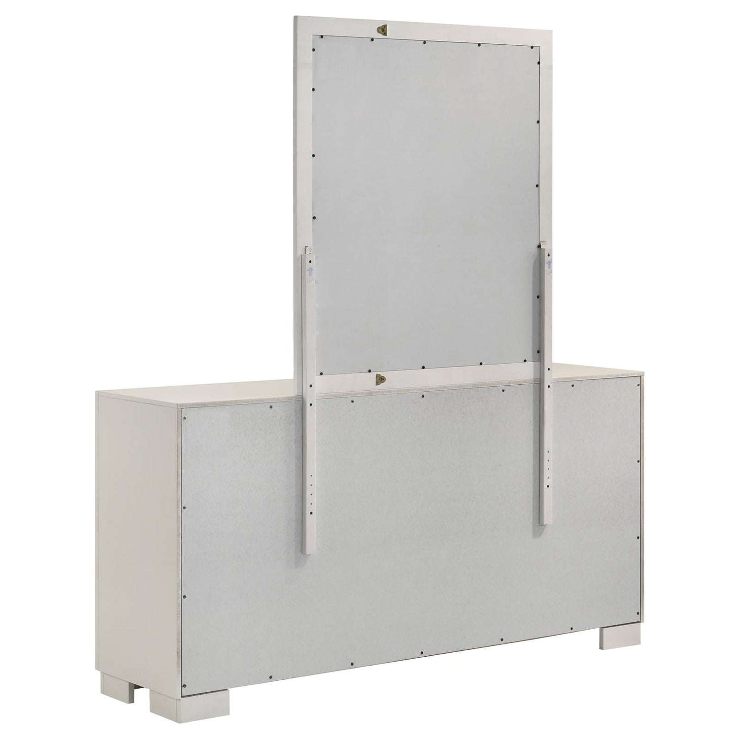 Jessica 6-drawer Dresser with Mirror White - 202993M - Bien Home Furniture &amp; Electronics