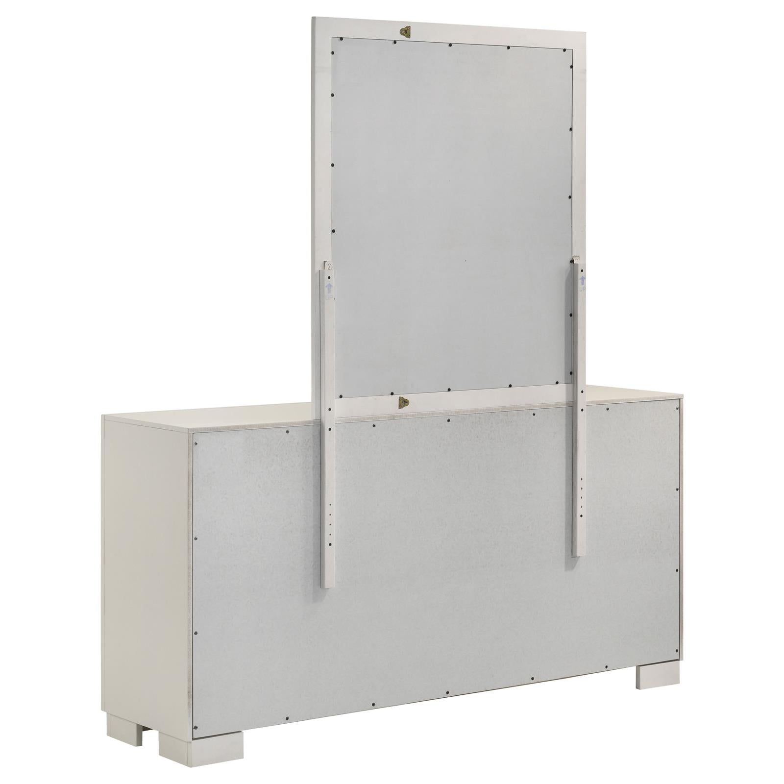 Jessica 6-drawer Dresser with Mirror White - 202993M - Bien Home Furniture &amp; Electronics