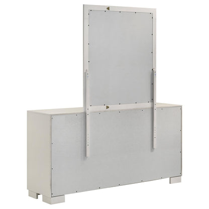 Jessica 6-drawer Dresser with Mirror White - 202993M - Bien Home Furniture &amp; Electronics