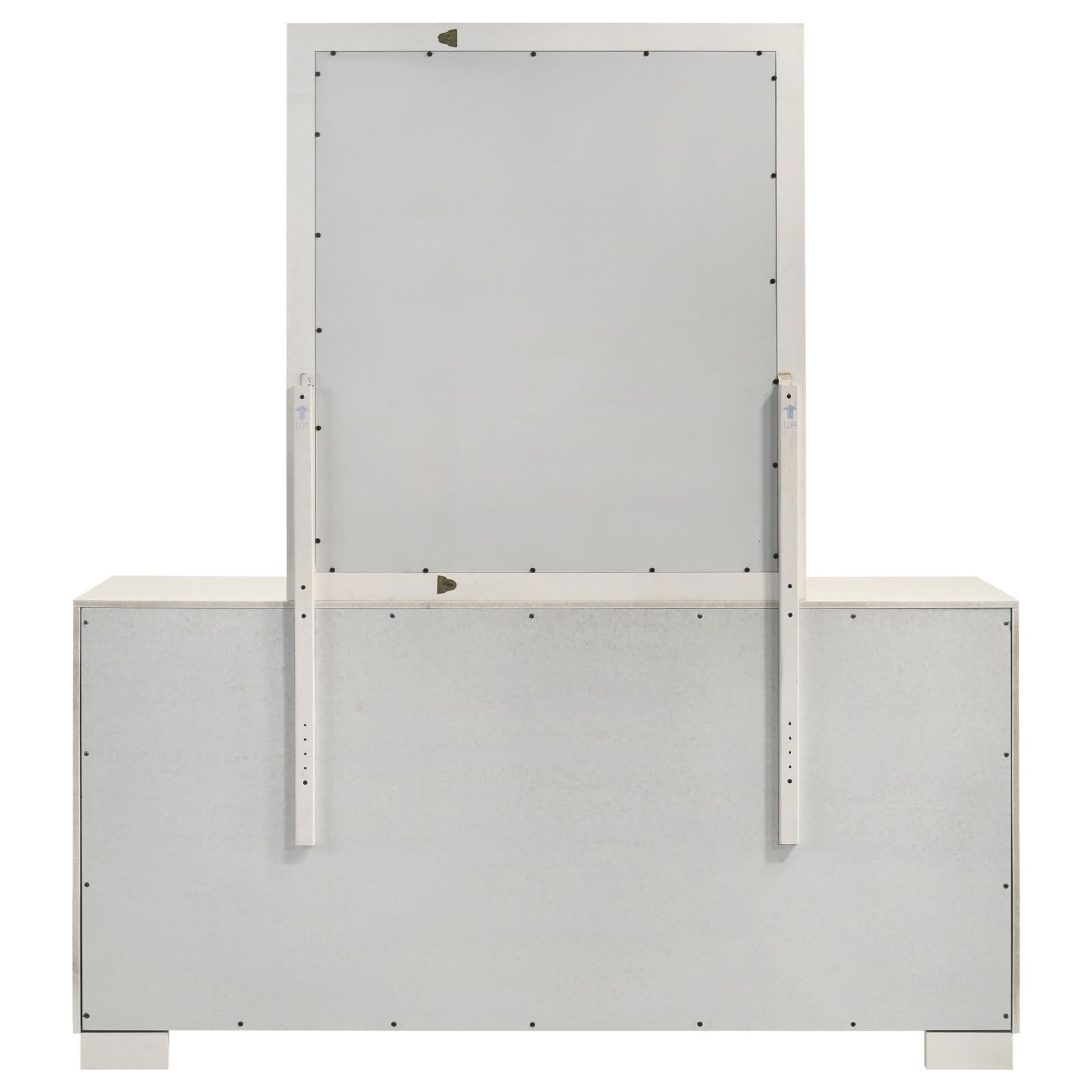 Jessica 6-drawer Dresser with Mirror White - 202993M - Bien Home Furniture &amp; Electronics