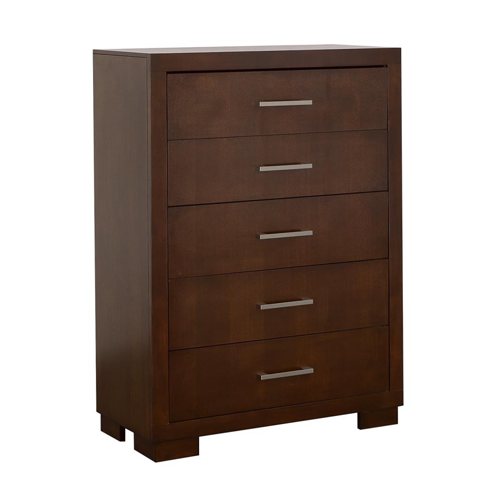 Jessica Cappuccino 5-Drawer Chest - 200715 - Bien Home Furniture &amp; Electronics