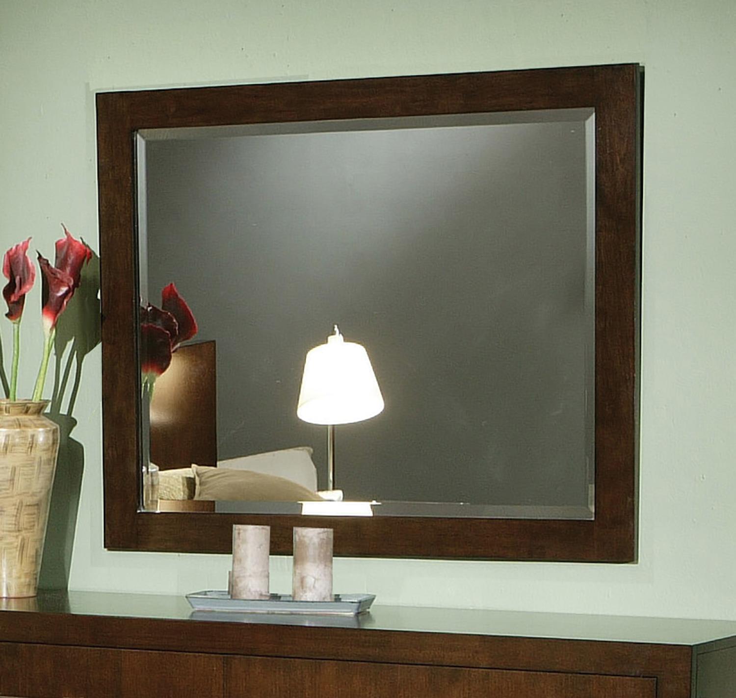 Jessica Cappuccino Rectangular Wall Mirror - 200714 - Bien Home Furniture &amp; Electronics