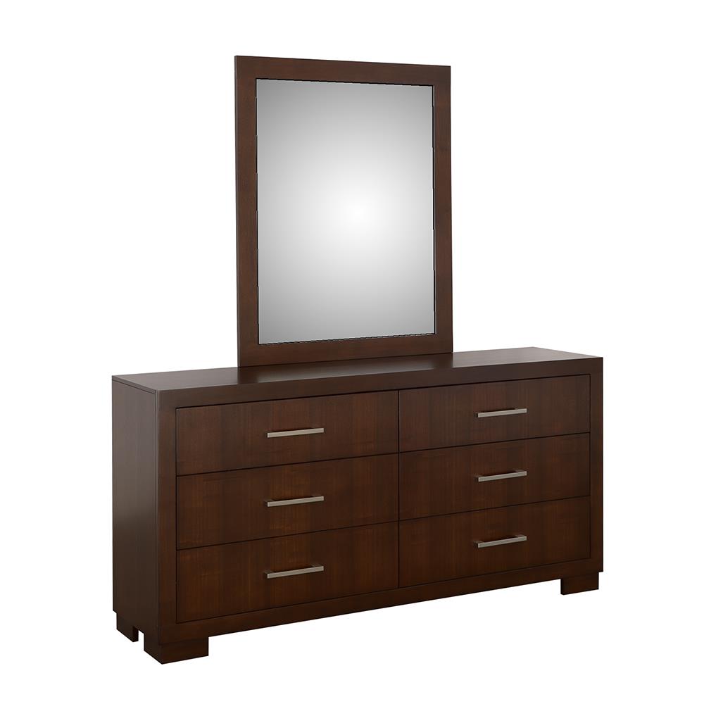 Jessica Cappuccino Rectangular Wall Mirror - 200714 - Bien Home Furniture &amp; Electronics