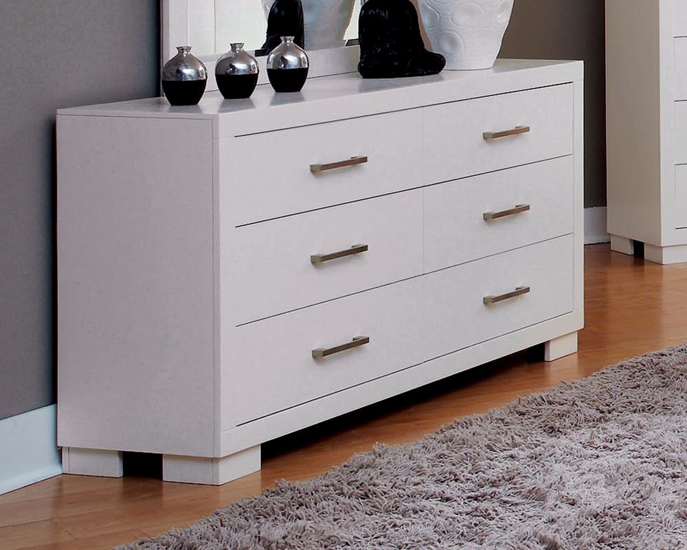 Jessica White 6-Drawer Dresser - 202993 - Bien Home Furniture &amp; Electronics